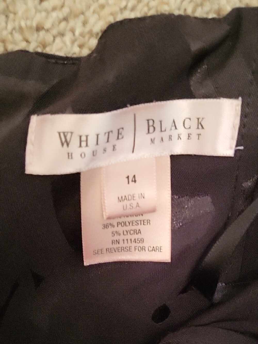 White House Black Market Strapless Black Jacquard A-Line Dress - Picture 2 of 4